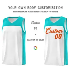 White Bright Green Classic Sets Basketball Jersey 3
