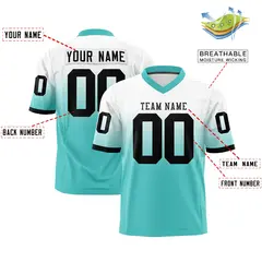 White Bright Green Gradient Football Jersey 2
