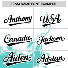 White Bright Green Ink Pattern Authentic Baseball Jersey 3