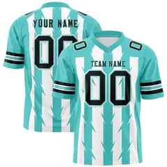 White Bright Green Razr Stripe Graffiti Flag Football Jersey