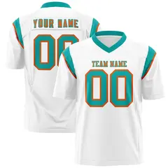 White Bright Green Shoulder Cut Two-Tone Flag Football Jersey 1