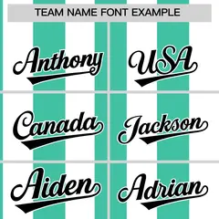 White Bright Green Stripe Two-Button Softball Jersey 3