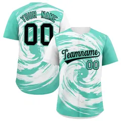 White Bright Green Swirl Graffiti Baseball Jersey