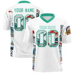 White Bright Green Ukiyo-e Auspicious Clouds Graffiti Football Jersey