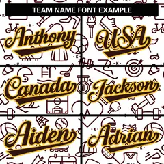 White Brown Line Graffiti Varsity Raglan Letterman Jacket 5