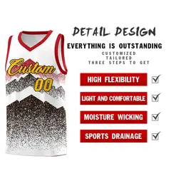 White Brown Mountain Fade Gradient Fashion Basketball Jersey 2