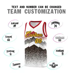 White Brown Mountain Fade Gradient Fashion Basketball Jersey 4