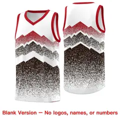 White Brown Mountain Fade Gradient Fashion Basketball Jersey 6