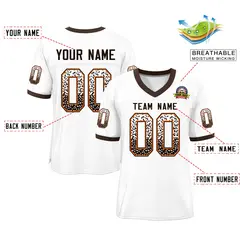 White Brown-Orange Drift Fashion Mesh Football Jersey 2
