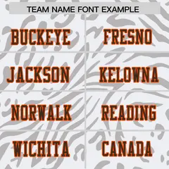 White Brown-Orange Zebra Stripes Authentic Football Jersey 3