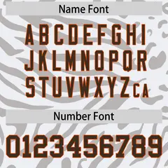 White Brown-Orange Zebra Stripes Authentic Football Jersey 4