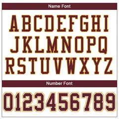 White Burgundy-Gold Classic Style Mesh Football Jersey 3