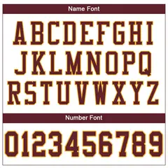 White Burgundy-Gold Classic Style Mesh Football Jersey 3