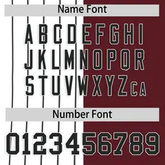 White Burgundy Split Authentic Fashion Baseball Jersey 4
