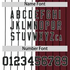 White Burgundy Two Tone Striped Baseball Jersey 4