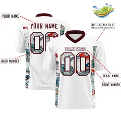 White Burgundy Ukiyo-e Auspicious Clouds Graffiti Football Jersey 2