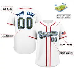 White Camo Font Authentic Baseball Jersey 2