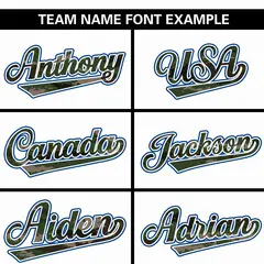 White Camo Font Authentic Baseball Jersey 3