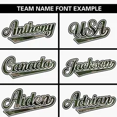 White Camo Font Authentic Baseball Jersey 3
