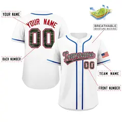 White Camo Font Authentic Baseball Jersey 2