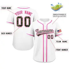 White Camo Font Authentic Baseball Jersey 2
