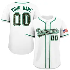 White Camo Font Authentic Baseball Jersey 1
