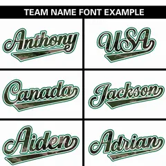 White Camo Font Authentic Baseball Jersey 3