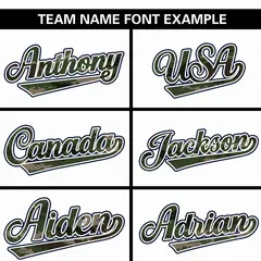 White Camo Font Authentic Baseball Jersey 3