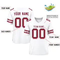 White Cardinal-Cardinal Classic Football Jersey 2