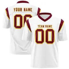 White Cardinal Shoulder Cut Two-Tone Flag Football Jersey 1