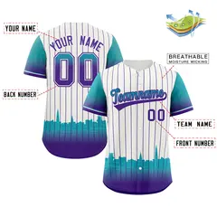 White Charleston SC City Silhouette Baseball Jersey 2