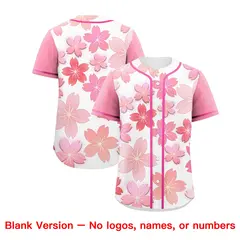 White Cherry Blossom Graffiti Baseball Jersey 7