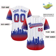 White Chicago City Silhouette Authentic Baseball Jersey 2