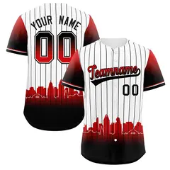 White Cincinnati City Silhouette Baseball Jersey 1