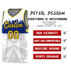 White City Silhouette Pattern Basketball Jersey Uniform 2