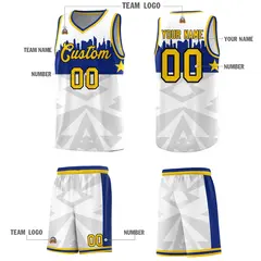 White City Silhouette Pattern Basketball Jersey Uniform 5