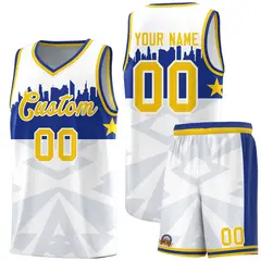 White City Silhouette Pattern Basketball Jersey Uniform