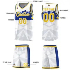 White City Silhouette Pattern Basketball Jersey Uniform 5