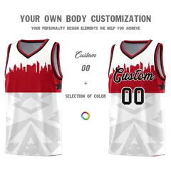 White City Silhouette Pattern Basketball Jersey Uniform 3