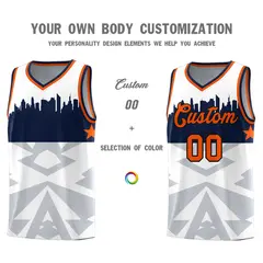 White City Silhouette Pattern Basketball Jersey Uniform 3