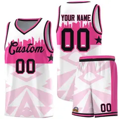 White City Silhouette Pattern Basketball Jersey Uniform