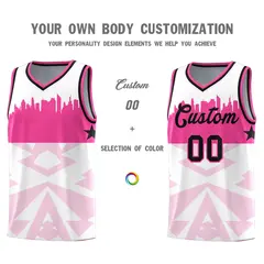 White City Silhouette Pattern Basketball Jersey Uniform 3