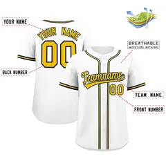 White Classic Authentic Baseball Jersey 2