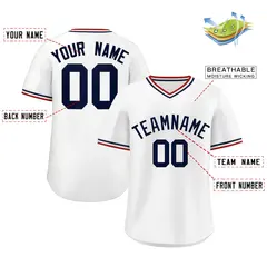 White Classic Authentic Pullover Baseball Jersey 2