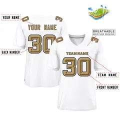 White Classic Mesh Authentic Football Jersey 2