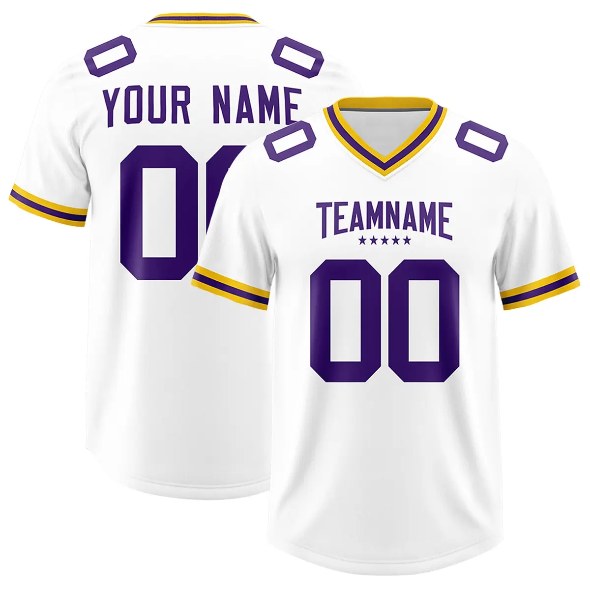 White Classic Style American Football Jersey