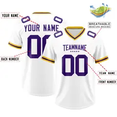 White Classic Style American Football Jersey 2