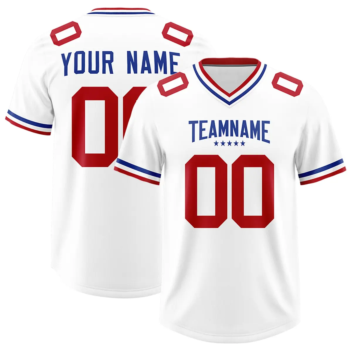 White Classic Style American Football Jersey