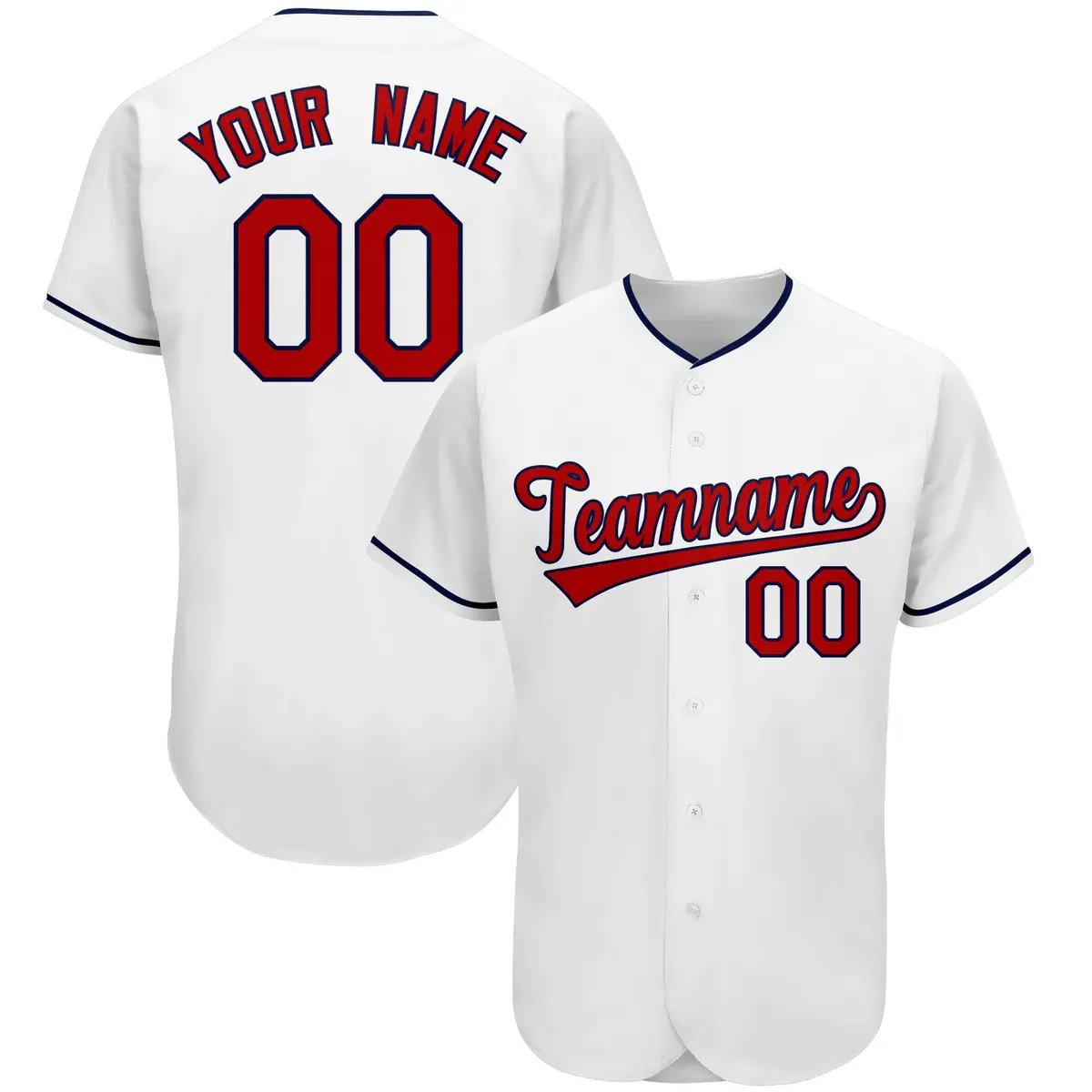 White Classic Style Authentic Baseball Jersey