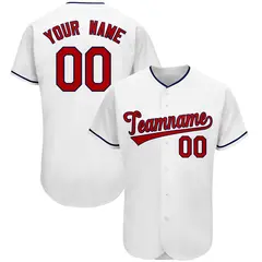 White Classic Style Authentic Baseball Jersey 1